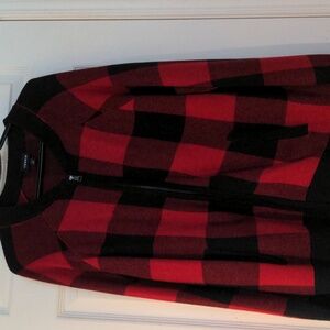 TORRID sz 1 red and Blk plaid jacket NWOT